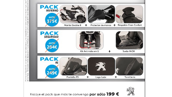 Promoción de accesorios Peugeot Scooters