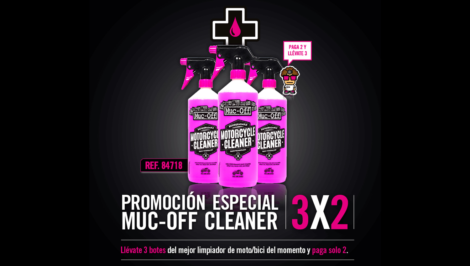 Promoción Vicma: llévate tres botes del limpiador Muc-Off y paga solo dos