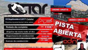 El 3 de septiembre, domingo de pista abierta en Calafat con Todos A Rodar