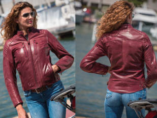 Vintage, para chicas y en un atractivo granate, así es la nueva chaqueta Bullrider Lady de Garibaldi