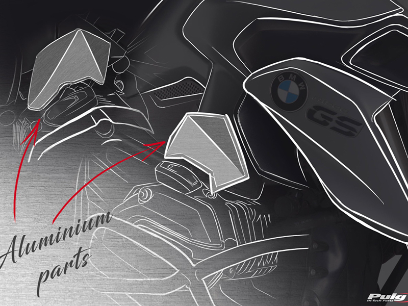 Nuevos deflectores y tapas de toberas de inyección Puig para la BMW R1200 GS