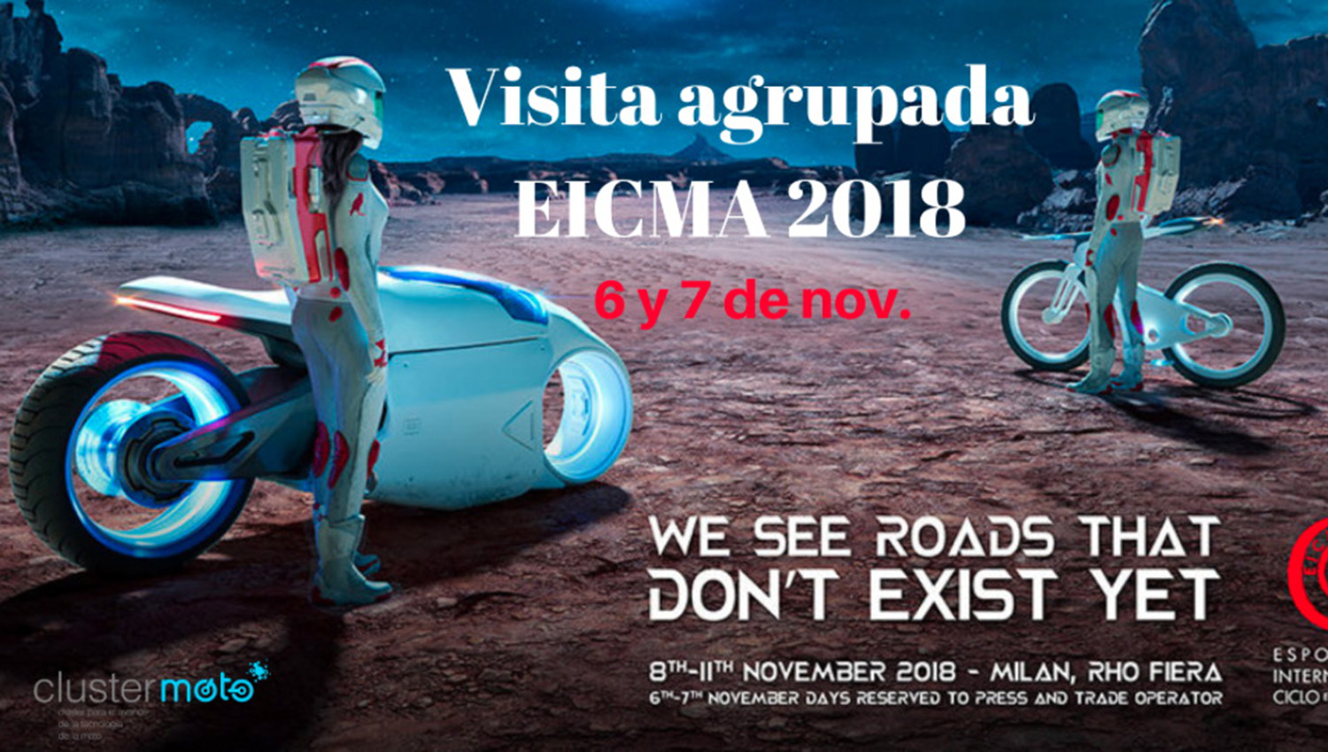 Una delegación de Clustermoto, lista para visitar EICMA 2018
