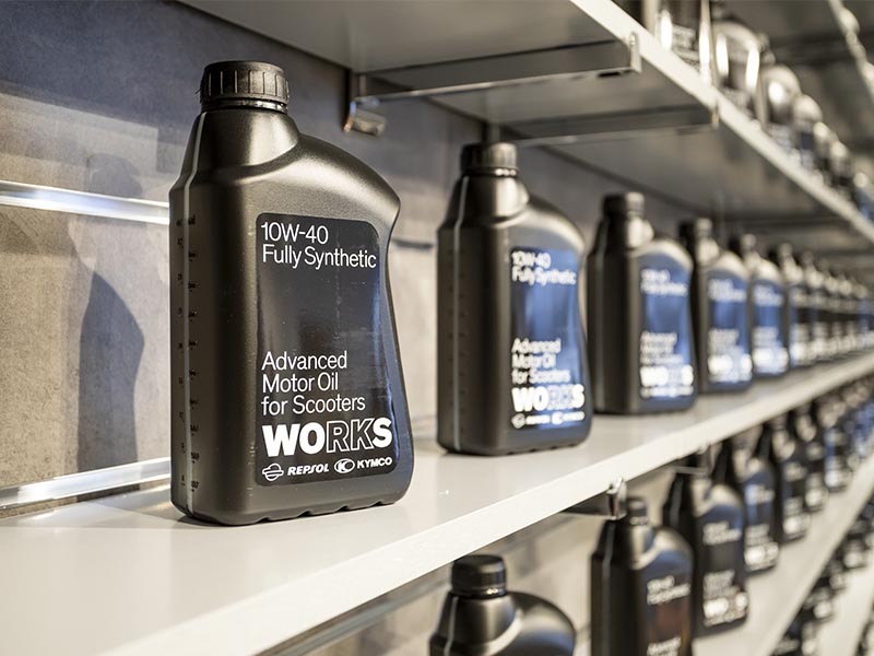 Repsol avala la calidad de Works, el aceite de referencia de los servicios técnicos oficiales Kymco