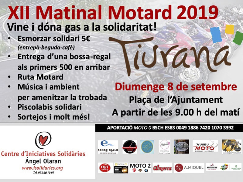 Tiurana vuelve a celebrar su matinal motard con desayuno solidario