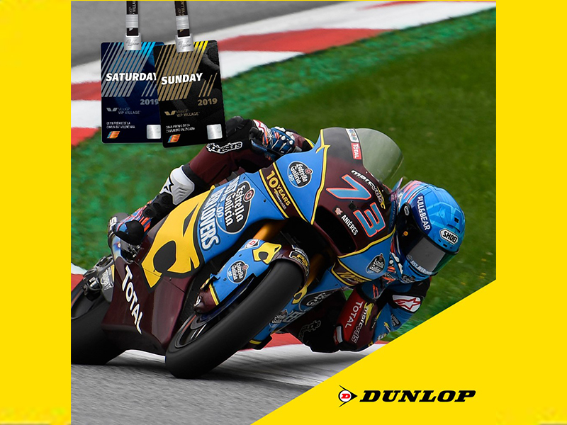 Dunlop regala dos pases VIP para el Gran Premio Motul de la Comunitat Valenciana