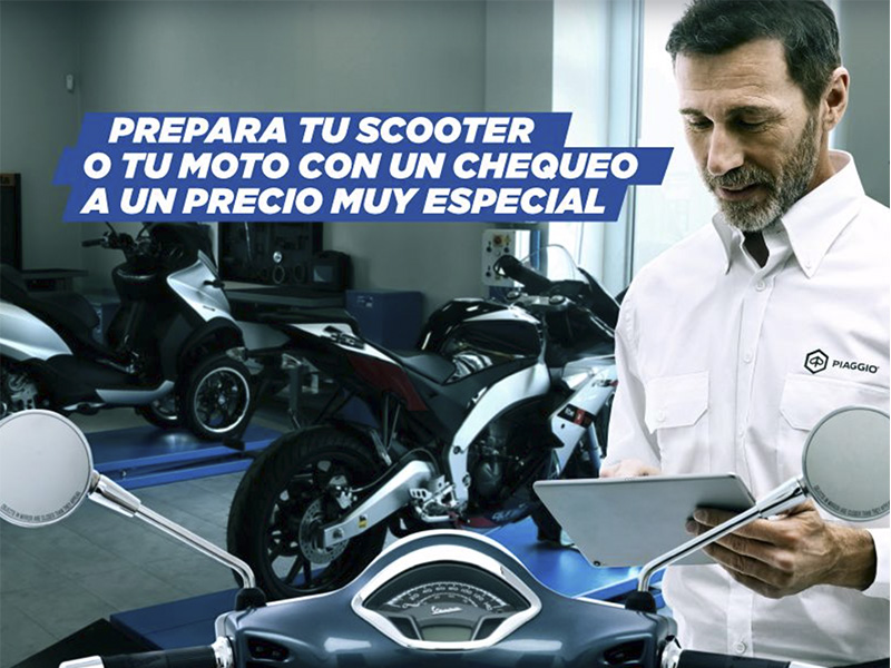 Programa Check & Go de Grupo Piaggio: revisa tu escúter o moto por menos de 12 euros