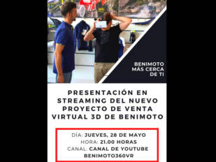 BeniMoto presenta esta noche el proyecto de venta de Realidad Virtual