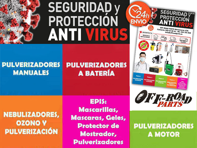 Off Road Parts suministra productos de protección contra el Coronavirus
