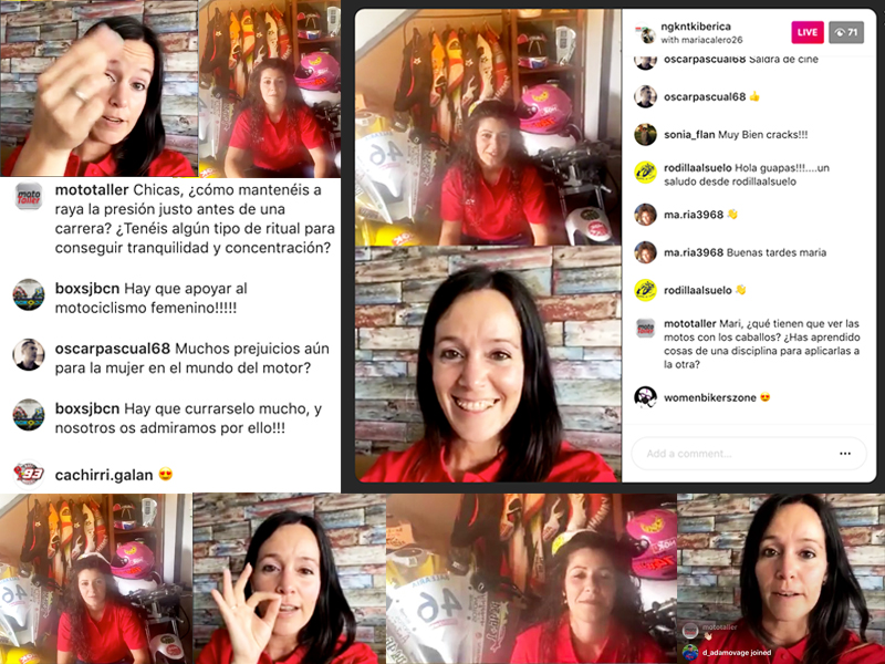 Las pilotos María Calero y Pakita Ruiz comparten una charla en el Instagram de NGK