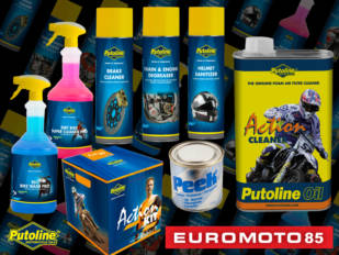 Euromoto85 quiere que la moto y el piloto estén siempre impecables con los limpiadores Putoline