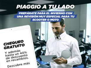 Grupo Piaggio relanza la promoción “Piaggio a tu lado” para las motos de 4 años o más Grupo Piaggio relanza la promoción “Piaggio a tu lado” para las motos de 4 años o más