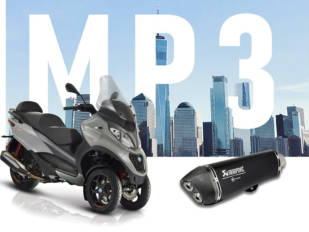 Escape Akrapovič para la Piaggio MP3 500 con un 25% de descuento Escape Akrapovič para la Piaggio MP3 500 con un 25% de descuento