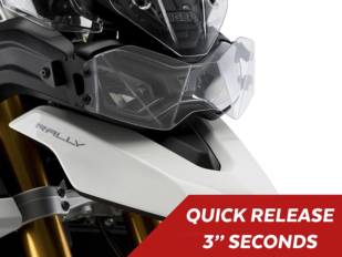 Puig presenta un nuevo sistema Quick Release para el montaje y desmontaje del protector de faro de la Triumph Tiger 900