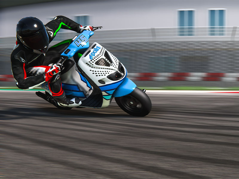 Conduce un escúter 2T preparado por Polini con el videojuego TrackDayR