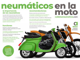 AFANE lanza una campaña para concienciar a los motoristas sobre la importancia de los neumáticos