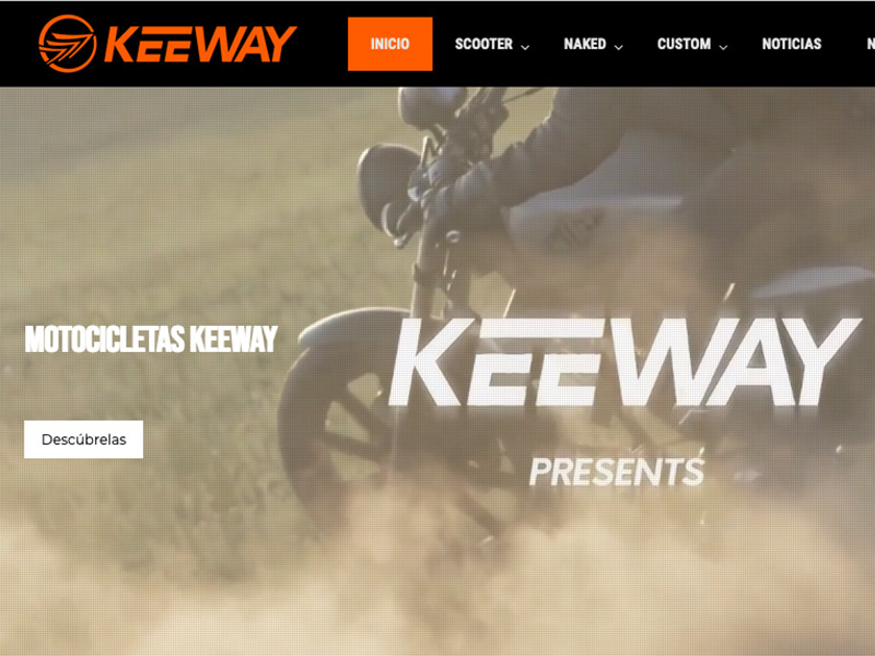 Keeway estrena nueva página web
