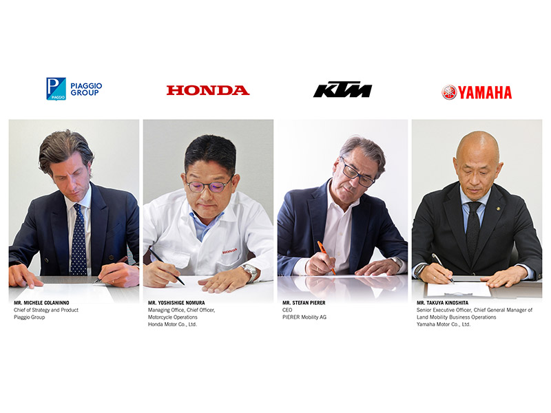 Piaggio, Honda, Yamaha y KTM firman el Consorcio Baterías Intercambiables (SBMC)