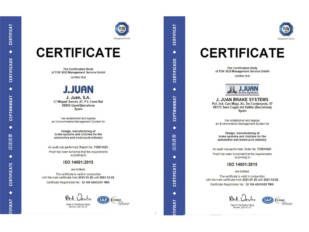 J.Juan mantiene la excelencia en la ISO 14001