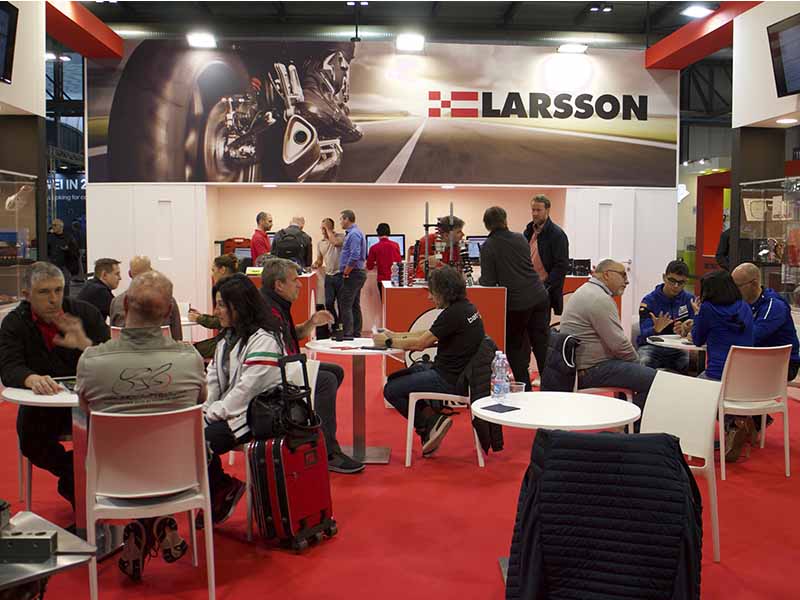 Larsson exhibió una interesante muestra de su amplia oferta en EICMA