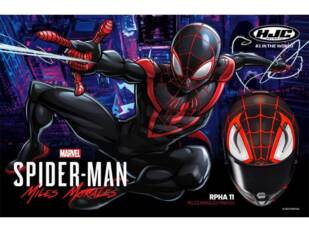 Nueva gráfica de casco de motocicleta de Miles Morales Spider-Man