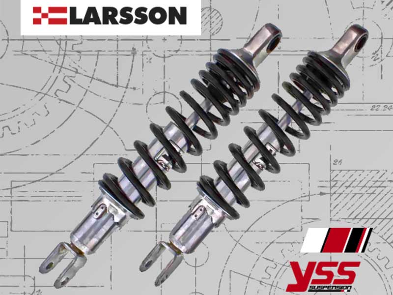 Larsson dispone de amortiguadores YSS, perfectos para motos clásicas