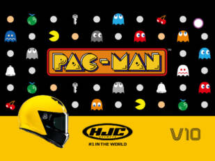HJC presenta su nuevo casco V10 PAC-MAN, fusionando estilo retro con tecnología de vanguardia