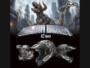 Mecha Beast es la nueva y brutal gráfica del casco HJC C50 Mecha Beast es la nueva y brutal gráfica del casco HJC C50